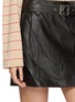  - MO&CO. - Belted Leather Mini Skirt