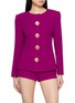 首图 - 点击放大 - NANA JACQUELINE - Single Breasted Round Neck Fitted Wool Blazer