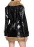 背面 - 点击放大 - NANA JACQUELINE - Contrast Fur Collar Belted Cropped Leather Jacket