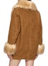 背面 - 点击放大 - NANA JACQUELINE - Fur Trim Shawl Collar Suede Cocoon Coat