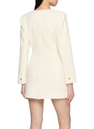 背面 - 点击放大 - NANA JACQUELINE - Long Sleeve Asymmetric Button Mini Dress