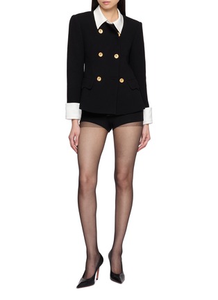 模特儿示范图 - 点击放大 - NANA JACQUELINE - Layered Look Double Breasted Blazer