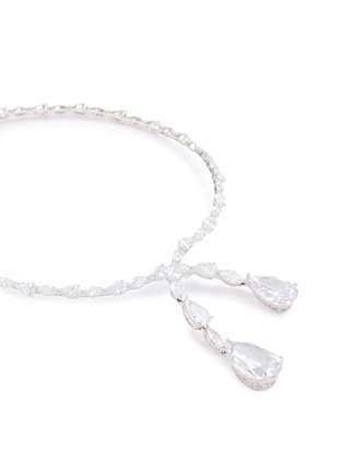 细节 - 点击放大 - NANA JACQUELINE - Crystal Waterdrop Y-Necklace