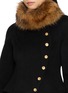  - NANA JACQUELINE - Detachable Fur Scarf Double Faced Wool Jacket