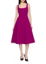 首图 - 点击放大 - NANA JACQUELINE - Square Neck Flared Midi Dress