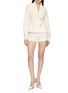 模特儿示范图 - 点击放大 - NANA JACQUELINE - Ribbed Trim Knit Shorts