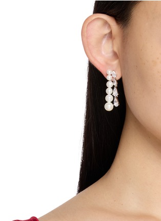 正面 -点击放大 - NANA JACQUELINE - Pearl Crystal Drop Earrings