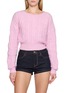 首图 - 点击放大 - NANA JACQUELINE - Crewneck Heart Cable Knit Sweater