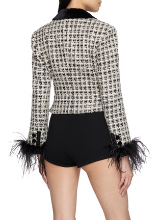 背面 - 点击放大 - NANA JACQUELINE - Double Breasted Feather Cuff Tweed Jacket