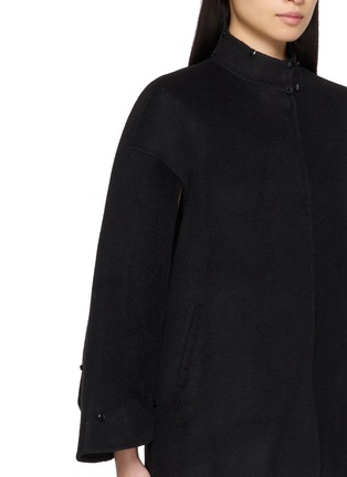 细节 - 点击放大 - NANA JACQUELINE - Fur Trim Belted Double Faced Wool Cape Coat