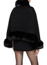 背面 - 点击放大 - NANA JACQUELINE - Fur Trim Belted Double Faced Wool Cape Coat