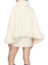 背面 - 点击放大 - NANA JACQUELINE - Fur Trim Belted Double Faced Wool Cape Coat
