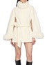 首图 - 点击放大 - NANA JACQUELINE - Fur Trim Belted Double Faced Wool Cape Coat