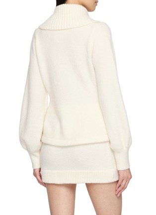 背面 - 点击放大 - NANA JACQUELINE - Ribbed Shawl Collar Knit Jacket