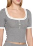  - NANA JACQUELINE - Slim Fit Contrast Trim Knit Shirt