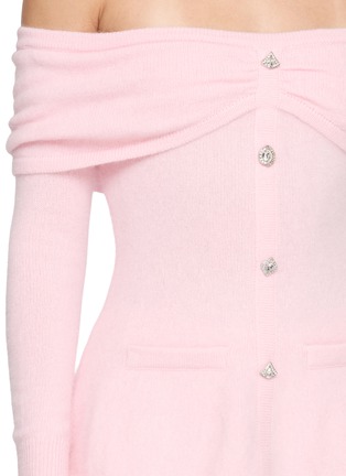  - NANA JACQUELINE - One Shoulder Diamond Embellished Wool Knit Top