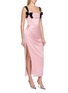 细节 - 点击放大 - NANA JACQUELINE - Draped Neck Velvet Bow Satin Dress