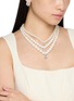 模特儿示范图 - 点击放大 - NANA JACQUELINE - Multi-Strand Pearl Crystal Choker