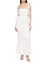 模特儿示范图 - 点击放大 - NANA JACQUELINE - Ruffle Trim Backless Maxi Dress