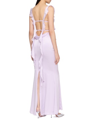 背面 - 点击放大 - NANA JACQUELINE - Ruffle Trim Backless Maxi Dress