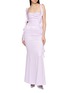 模特儿示范图 - 点击放大 - NANA JACQUELINE - Ruffle Trim Backless Maxi Dress