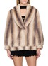 首图 - 点击放大 - NANA JACQUELINE - Striped Shawl Collar Fur Coat