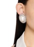 模特儿示范图 - 点击放大 - NANA JACQUELINE - Pearl Crystal Halo Stud Earrings