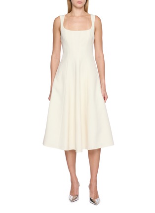背面 - 点击放大 - NANA JACQUELINE - Sleeveless Lace Trim Cutout Tank Midi Dress