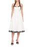 首图 - 点击放大 - NANA JACQUELINE - Contrast Lace Halter Neck Midi Dress