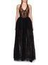 首图 - 点击放大 - NANA JACQUELINE - Sleeveless Halter Neck Lace Evening Gown