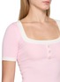  - NANA JACQUELINE - Contrast Trim Slim Fit Cropped Shirt