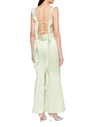 背面 - 点击放大 - NANA JACQUELINE - Ruffle Trim Backless Maxi Dress