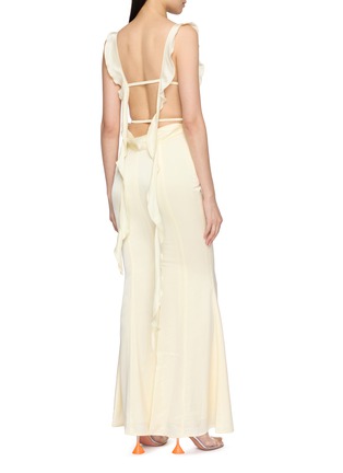 背面 - 点击放大 - NANA JACQUELINE - Ruffle Trim Backless Maxi Dress