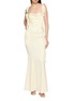 模特儿示范图 - 点击放大 - NANA JACQUELINE - Ruffle Trim Backless Maxi Dress