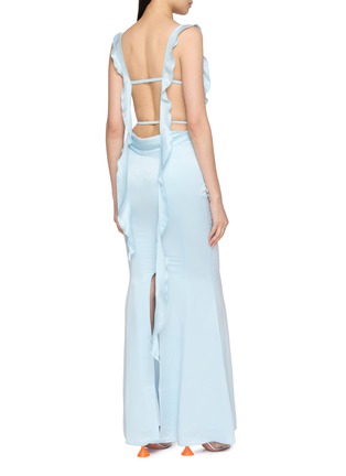 背面 - 点击放大 - NANA JACQUELINE - Ruffle Trim Backless Maxi Dress