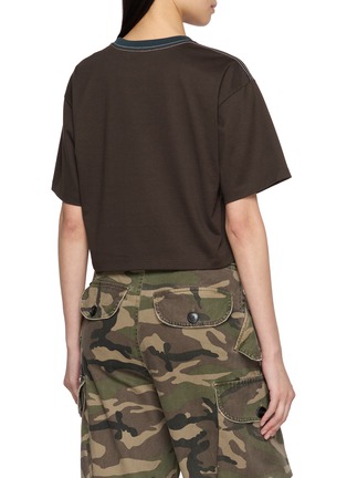 背面 - 点击放大 - AND WANDER - Reflective Logo Cropped T-Shirt