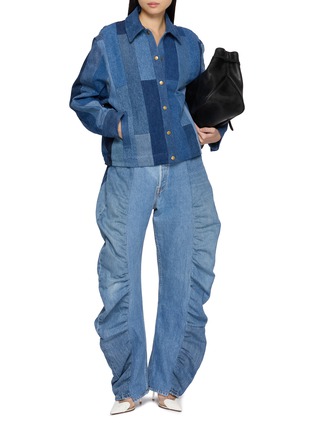 模特儿示范图 - 点击放大 - E.L.V. DENIM - Roan Ruched Balloon Denim Jeans