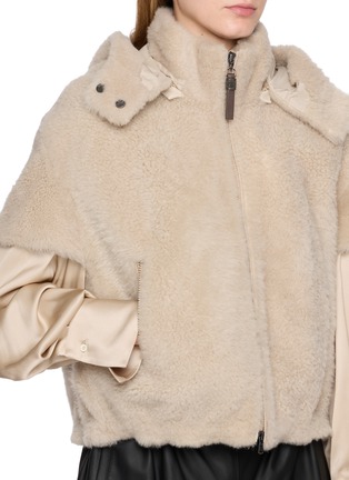  - BRUNELLO CUCINELLI - 毛绒短袖拉链马甲