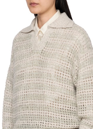  - BRUNELLO CUCINELLI - 镂空亮片针织毛衣