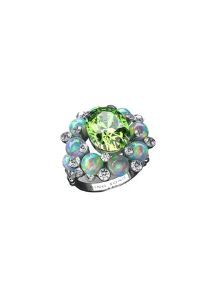 细节 - 点击放大 - MING SONG HAUTE JOAILLERIE - Platinum Tourmaline Opal Diamond Ring