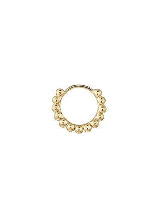 细节 - 点击放大 - MARIA TASH - 14K Gold Granulated Hoop Earring