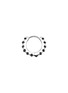 细节 - 点击放大 - MARIA TASH - Eternity 18K White Gold Black Diamond Hoop Earring