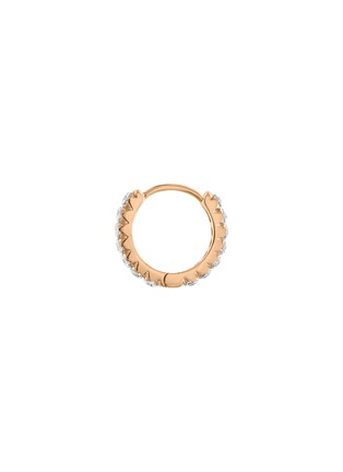 细节 - 点击放大 - MARIA TASH - Eternity 18K Rose Gold Diamond Hoop Earring