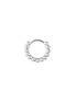 细节 - 点击放大 - MARIA TASH - 14K White Gold Granulated Hoop Earring