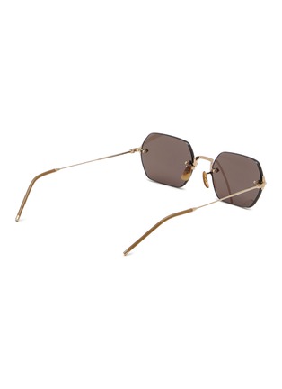 模特儿示范图 - 点击放大 - OLIVER PEOPLES - Titanium Rectangular Sunglasses