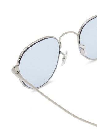 细节 - 点击放大 - OLIVER PEOPLES - Titanium Round Sunglasses
