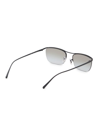 模特儿示范图 - 点击放大 - OLIVER PEOPLES - Titanium Rectangular Sunglasses