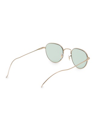 模特儿示范图 - 点击放大 - OLIVER PEOPLES - Titanium Round Sunglasses