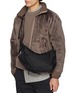 模特儿示范图 - 点击放大 - F/CE. - Textured Twill Horn Mini Shoulder Bag