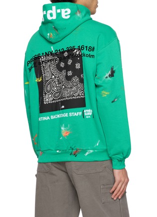 背面 - 点击放大 - APRÈS SURF A.P.S. - Scoiattolo Paint Effect Bandana Patch Hoodie